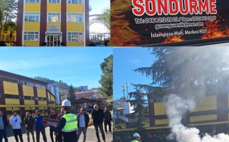 Of Çaykur Çay Fabrikasında Yangın Tatbikatı Gerçekleştirildi