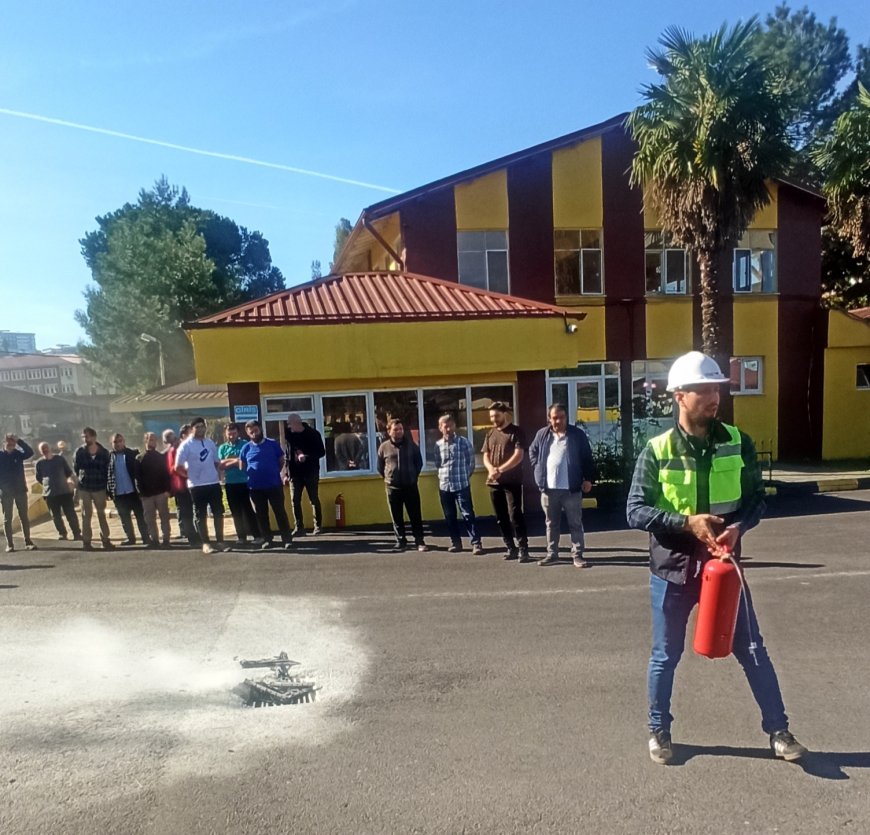 Of Çaykur Çay Fabrikasında Yangın Tatbikatı Gerçekleştirildi