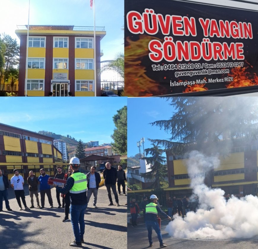 Of Çaykur Çay Fabrikasında Yangın Tatbikatı Gerçekleştirildi